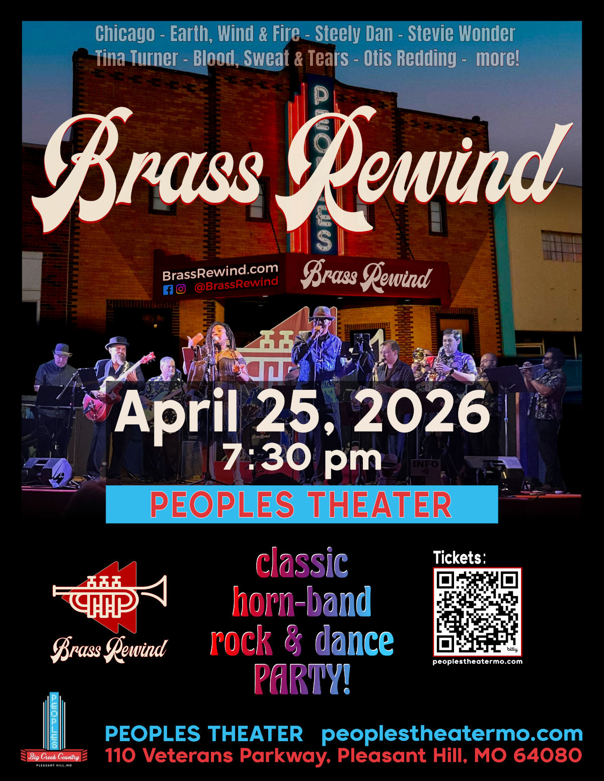 Brass Rewind at Peoples Theater April 25!